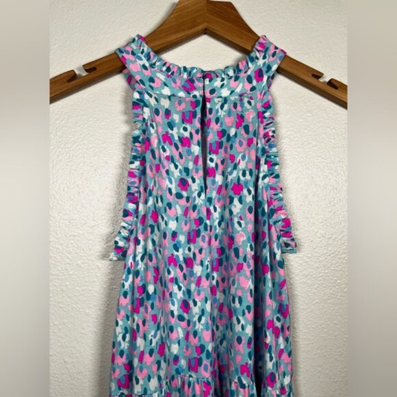 Lilly Pulitzer Blue and Pink Patterned tiered flowy dress size XXS - Picture 6 of 8